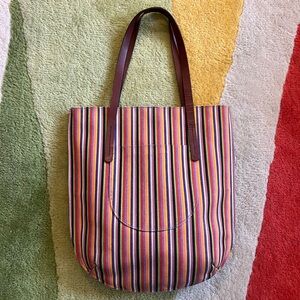 Gap Canvas Shoulder Bag Striped Multicolor